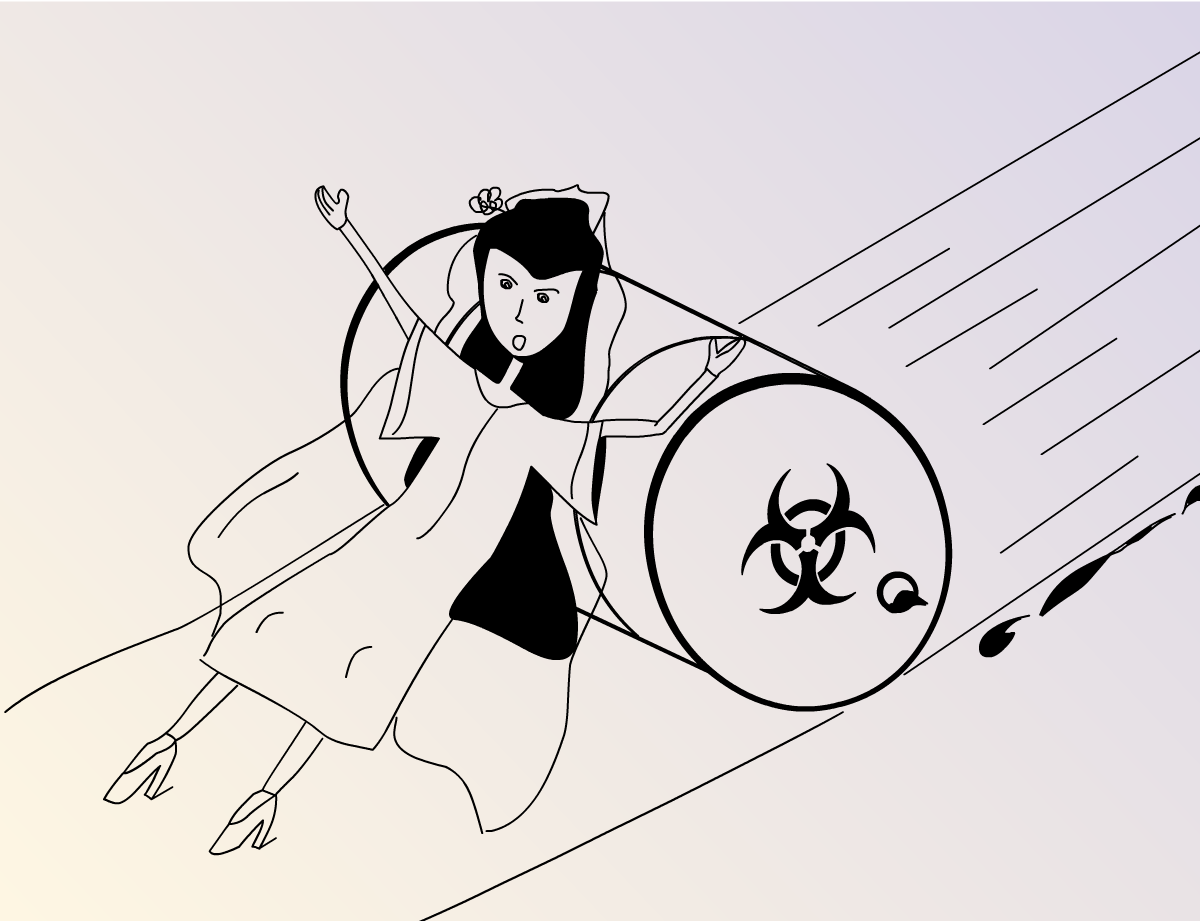 Иллюстрация человека о том, как приглашать гостей на свадьбу