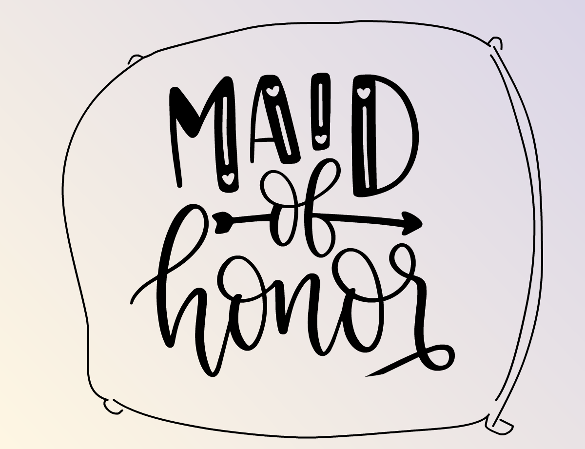 Иллюстрация подружки невесты