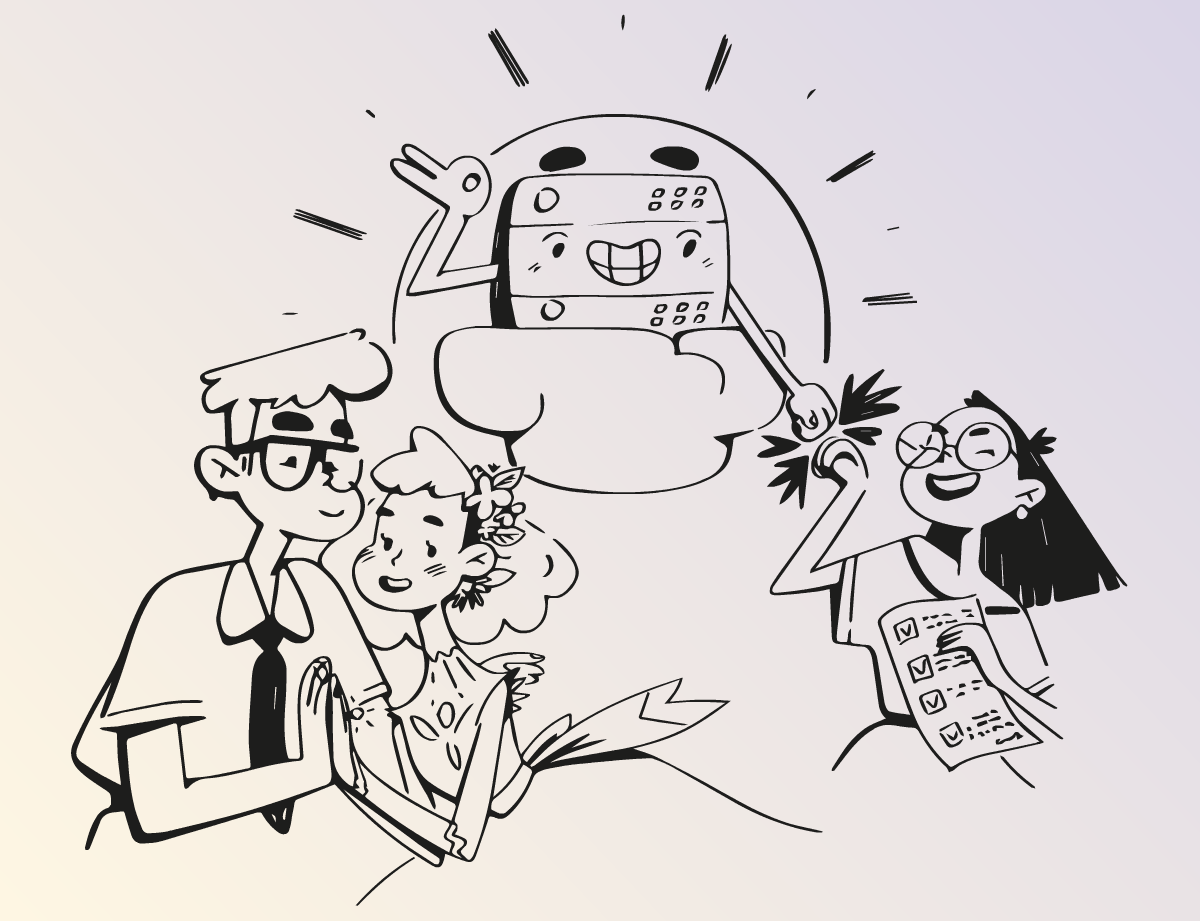 Иллюстрация: инструменты и сервис для планирования свадьбы